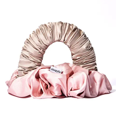 Women's Luxury Satin Elastic Hair Ties - Scrunchie & Bun Maker, Fashion Accessory for Sleeping, Heat Damage Prevention, Overnight Blowout Protection, Frizz Control, Gifts for Women