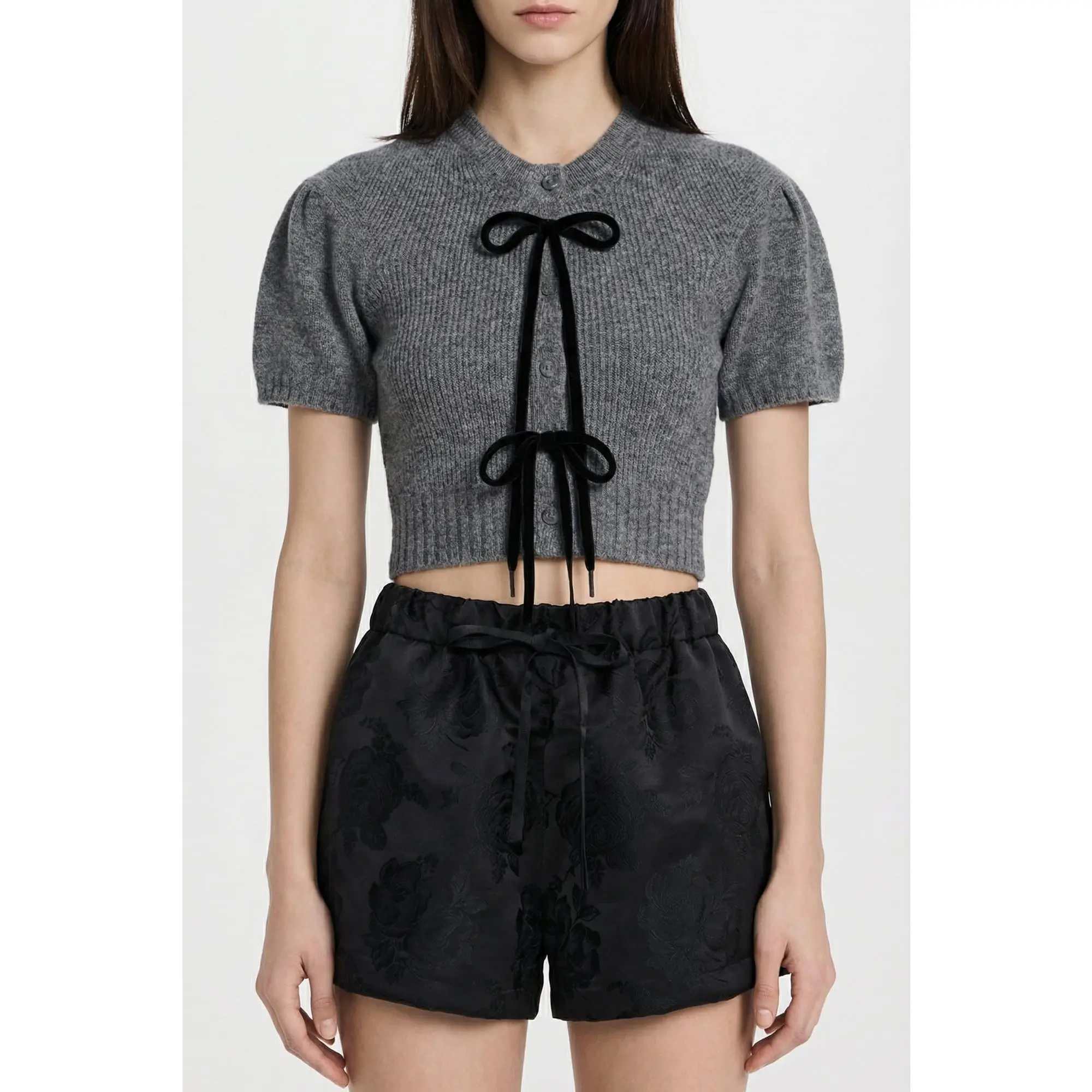 Simone Rocha Cropped Cashmere Cardigan SS26