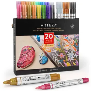 Arteza® Acrylic Markers Set - Metallic, 20 pc. - ARTZ-4062