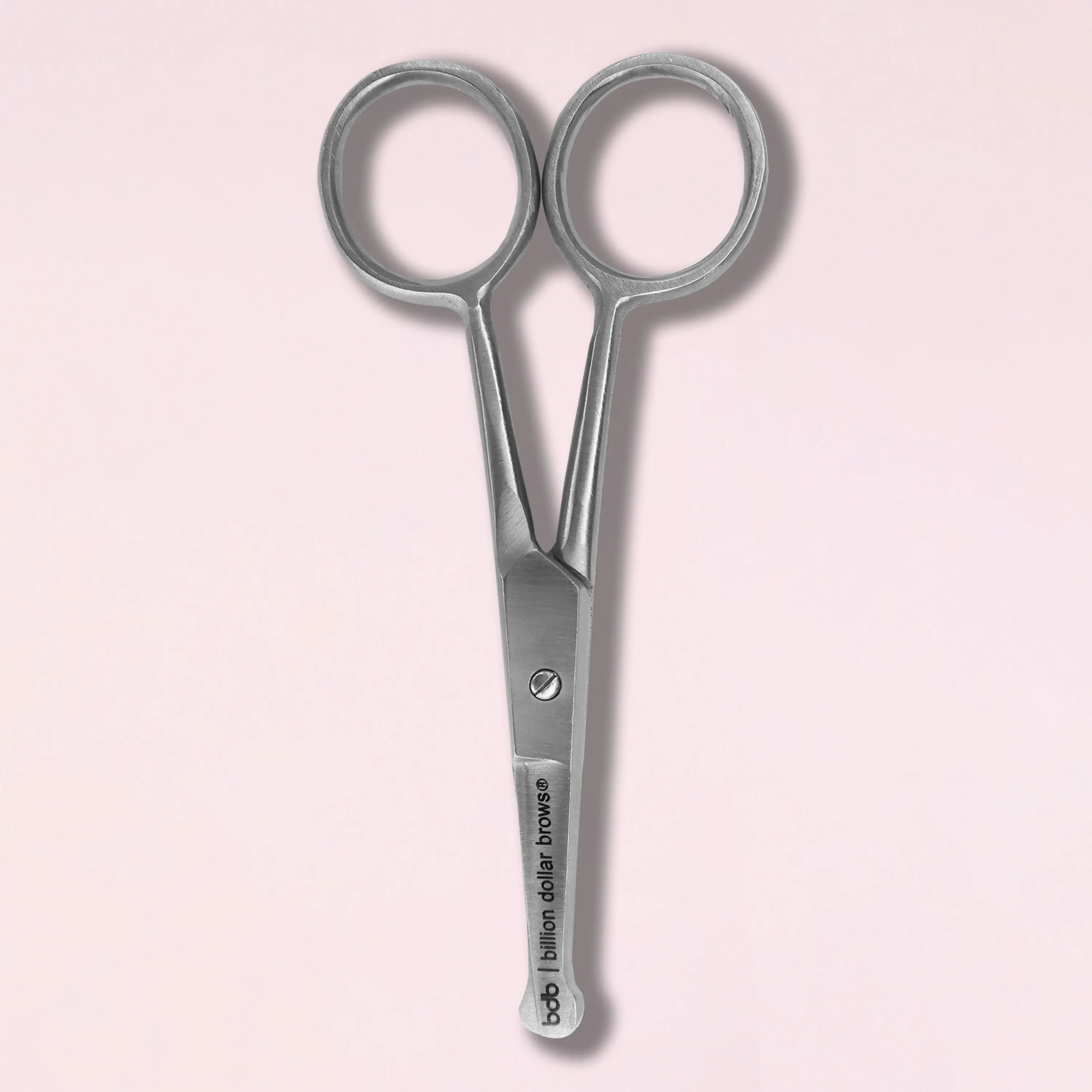 Billion Dollar Brows Round Tip Scissors Thinning Shears Cordless Barber Stainless Steel Hair Cutting Accessories for Facial Trimming
