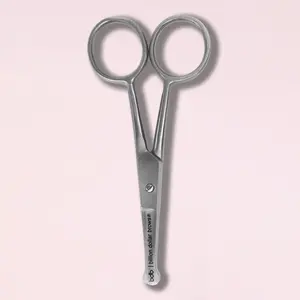 Billion Dollar Brows Round Tip Scissors Thinning Shears Cordless Barber Stainless Steel Hair Cutting Accessories for Facial Trimming