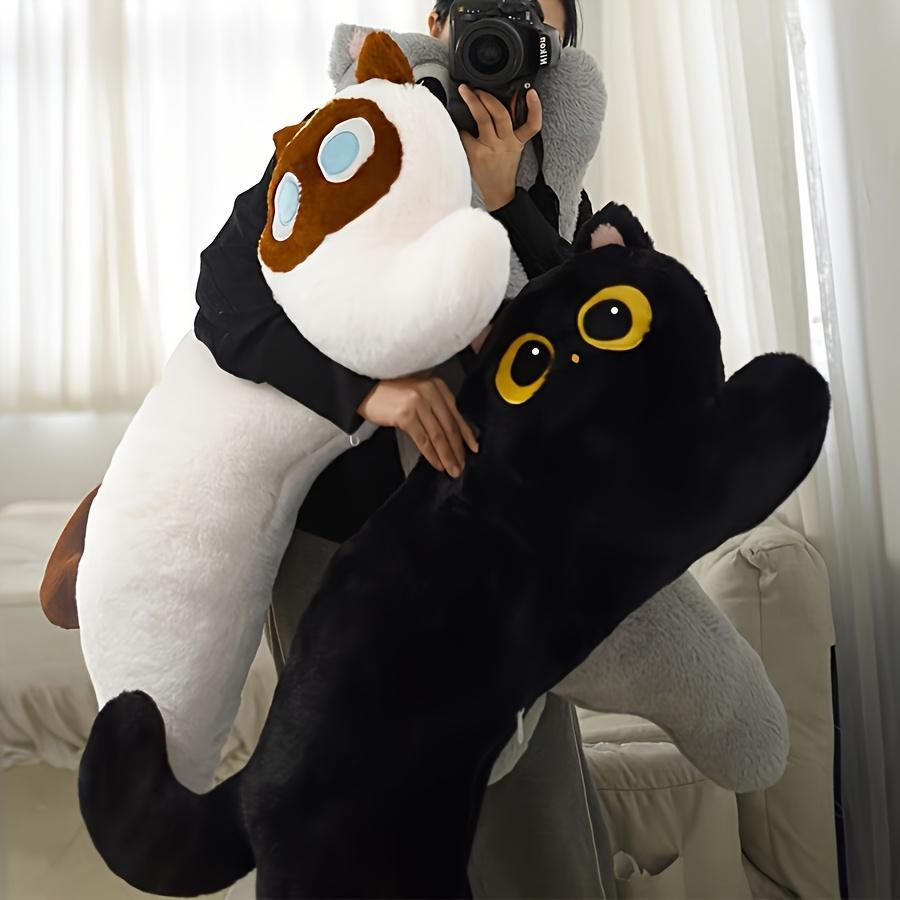 A 35-Inch Oversized Plush Cat Toy That Is Soft And Huggable, Featuring a Lifelike Design, Ideal for Gifts on Valentine'S Day, Birthdays, Easter for Children, And As Cat-Themed Decor