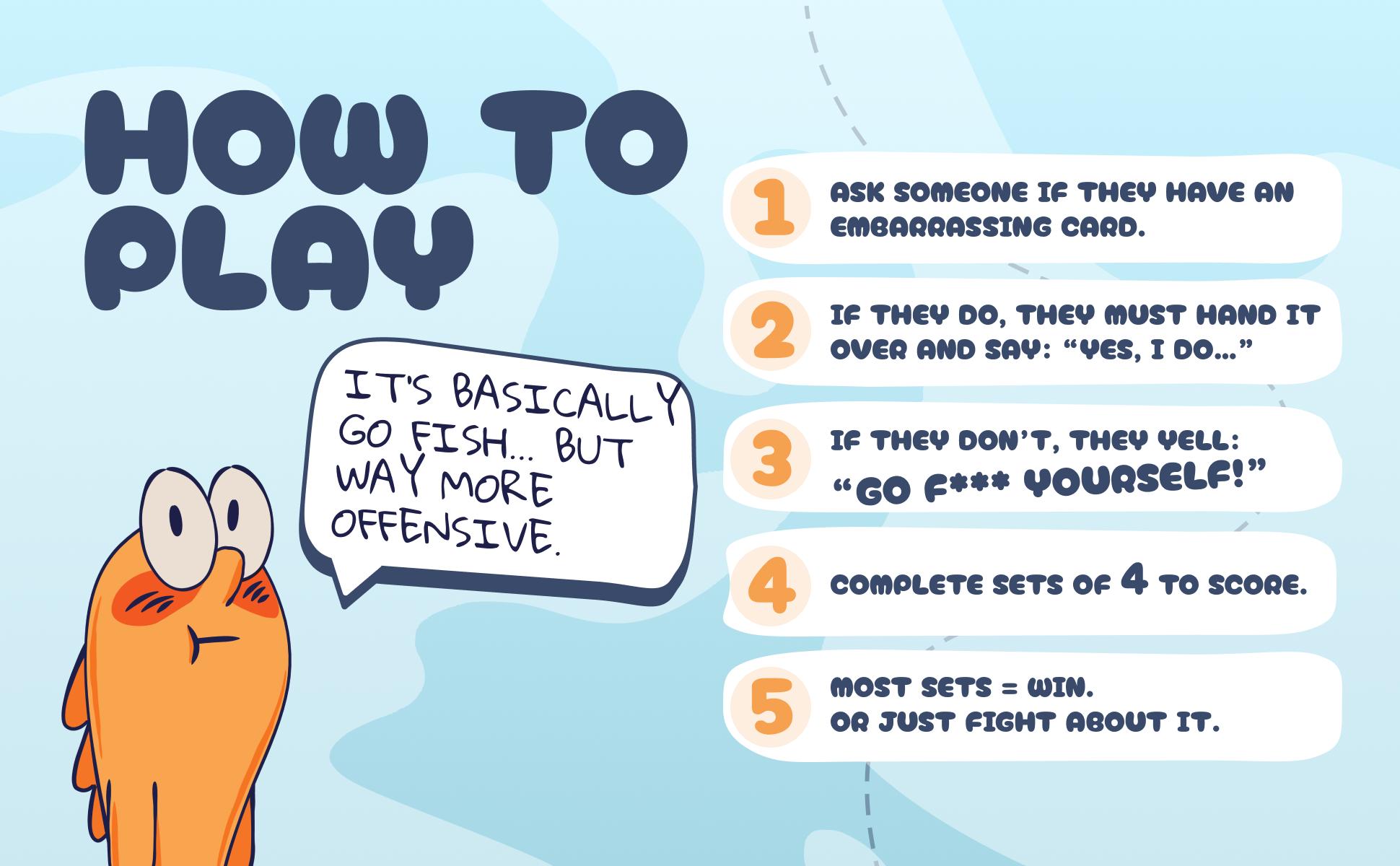 Go F*** Yourself Adult Card Game - Hilarious Party Game for 3-10 Players - 52 Cards - Quick Easy Setup - Perfect Stocking Stuffer - Made Out of Spite