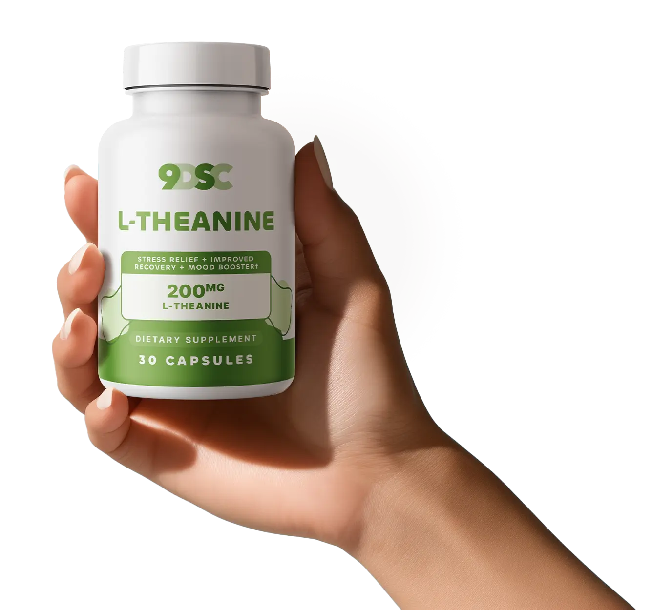 9 Dollar Supplement Club L-Theanine Capsules for Stress Relief, Sleep Aid and Mood Enhancement