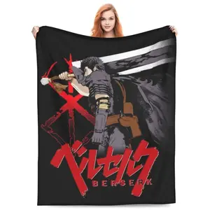 Anime Berserk Blankets Flannel Fleece Warm Soft Throw Blanket For Couch Sofa Bed Living Room All Season DecorHoliday gifts for family and friends during Thanksgiving, graduation season and Valentine's Day