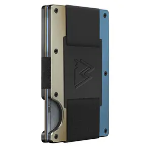 Minimalist Wallet for Men - Credit Card Holder & Cash Strap, Slim RFID Wallet I Scratch Resistant, Easily Removable Money & Cards, Mens Wallets