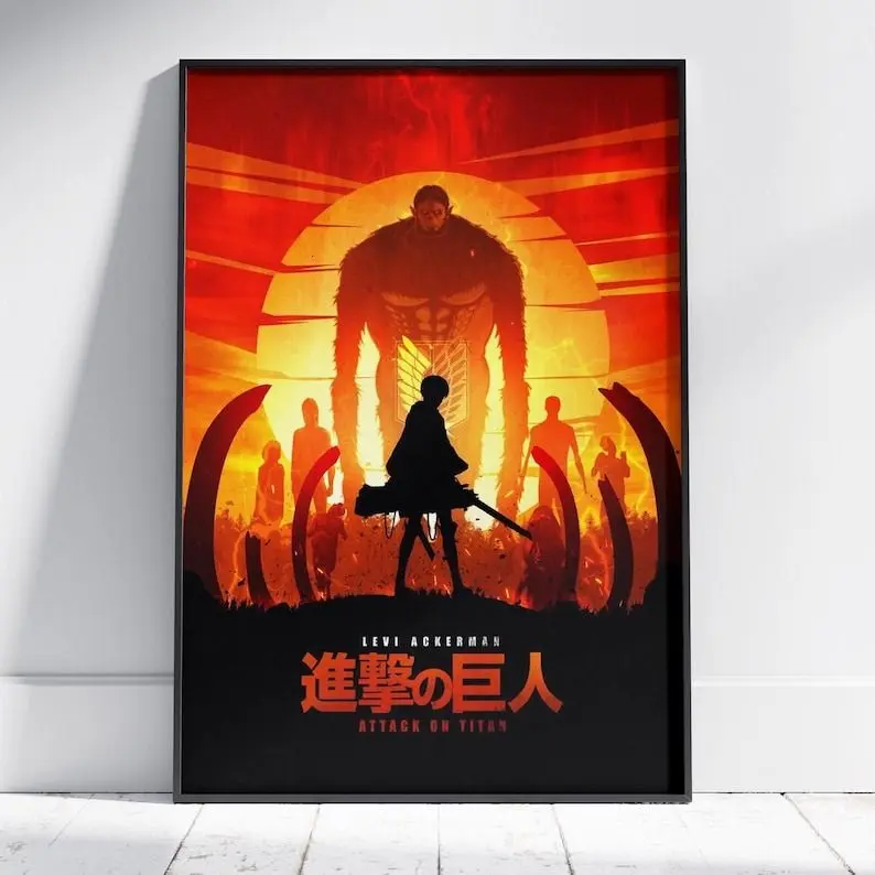 [Up To 50% Off] Unframed Levi Ackerman AoT Poster - Unique Design Luster Photo Paper Print, Rich Colors Anime Manga Wall Decoration, Mountable Bedroom Home Decor, Fantasy, Customizable