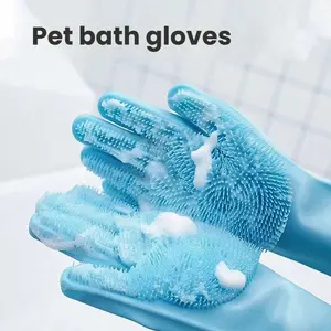 Pet Bathing Gloves, Dog And Cat Bathing Brush, Bath Massage Brush, Magical Scrubbing Gloves