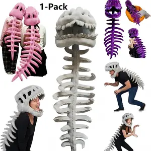 Dinosaur Skeleton Plush Costume, Cozy 3D Spinosaurus, Wearable Cuddly Toy, Perfect for Dress Up & Play, Fun Kids Costume