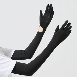 Sunscreen gloves, ice silk sleeves, outdoor cycling and driving sleeves, UV protection long sleeves
