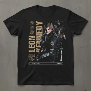 Leon Kennedy Resident Evil Video Game Graphic Tee, RE2 Survival Horror Game Youth Shirt, Resident Evil Video Game Unisex T-Shirt, Perfect Gift For Men, Women, And Kids