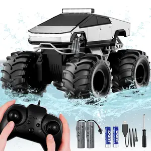 Remote Control Car, 1:18 Amphibious RC Cars, 2.4 GHz Waterproof RC Trucks, 4WD All Terrain Off-Road Pickup,Summer Pool Toys,360° Rotatable Monster Truck Toys for Boys Christmas Birthday Gifts Age 6+
