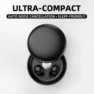 Ultra Mini Invisible Sleep Bluetooth Earbuds, Super Flat Lightweight In-Ear Headphones, Noise Isolation No Ear Pressure For Side Sleepers Night Nap Subway Office Travel