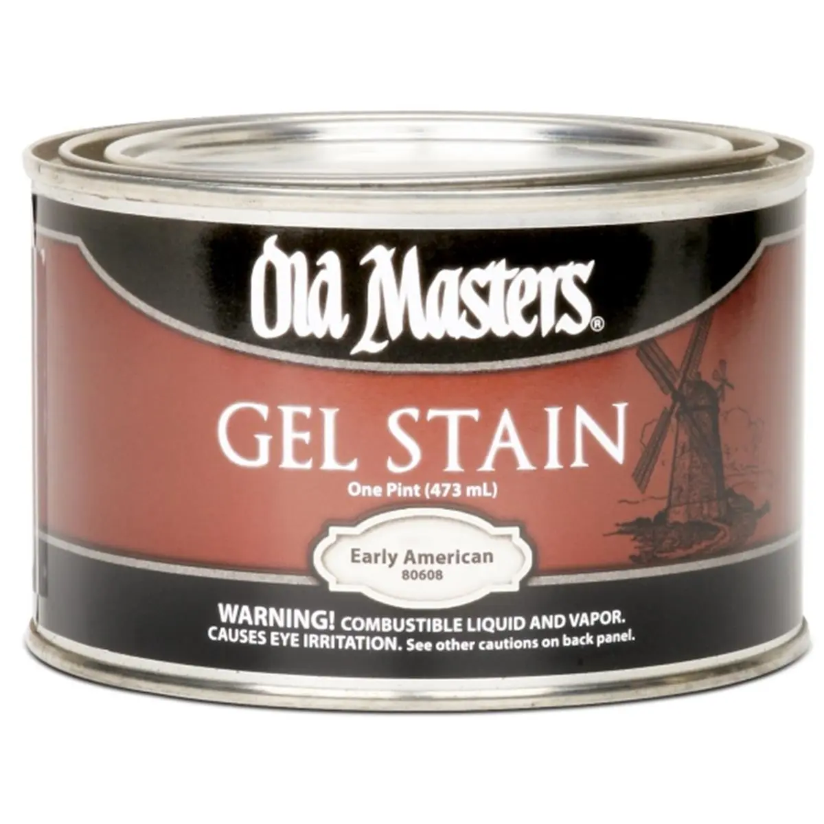 212 MAIN Old Masters 80608 1 Pt Oil-Based Highly Pigmented Early American Gel Stain - For Kitchen Cabinet, Indoor Wood Veneers, Automotive & Motorcycle Paint Care
