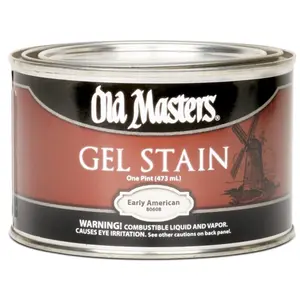 212 MAIN Old Masters 80608 1 Pt Oil-Based Highly Pigmented Early American Gel Stain - For Kitchen Cabinet, Interior (Automotive & Motorcycle Paint Care Use)