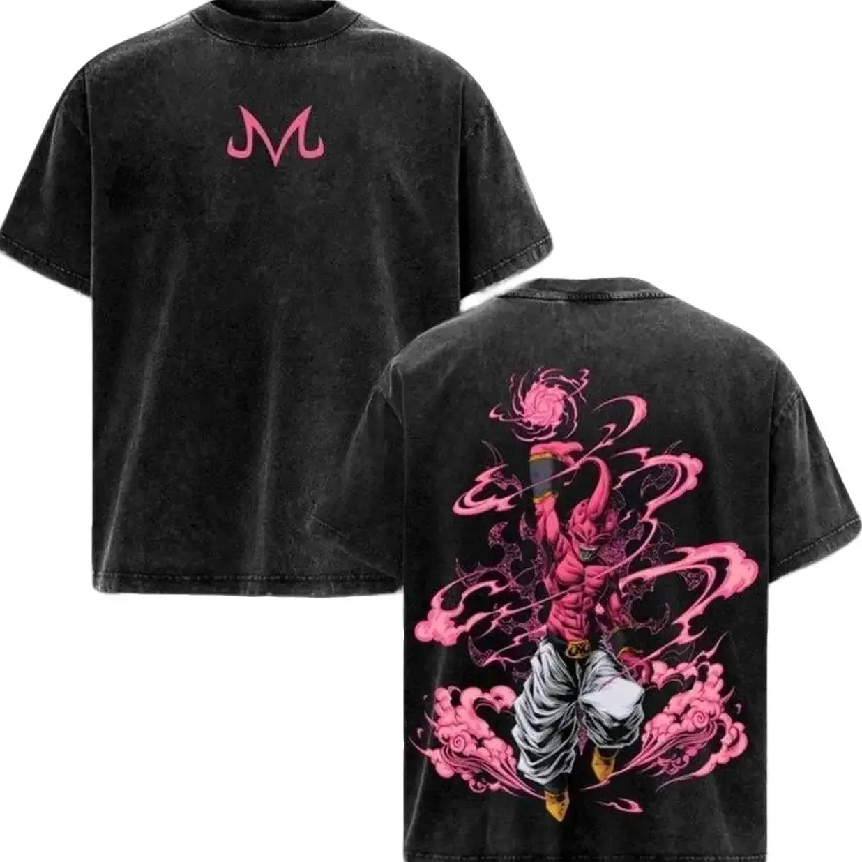 Vintage DBZ "Evil Buu" Vintage Unisex Oversized Anime Manga Cotton T-shirt, graphic tee,anime merch fan, outfits men Anime lovers I Menswear Top Tshirt Streetwear Tshirts Casual Crewneck Tropical