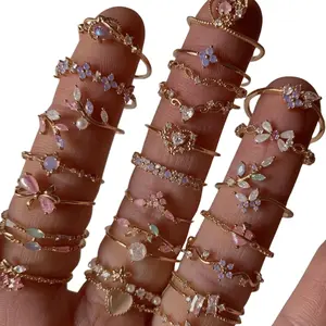 Colorful Adjustable Birthstone Stacking Rings