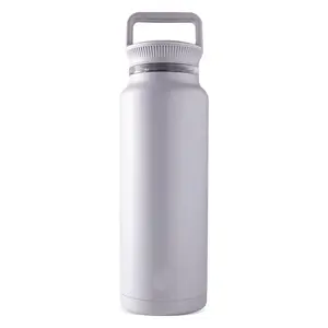 50oz Stainless Steel Gym Water Bottle with Handle and Spout Lid