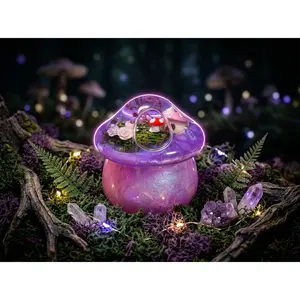 Enchanted Mini World Mushroom Jar - Lavender Opal