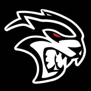 Dodge Hellcat Red Eye Logo Cutout Garage Steel Sign