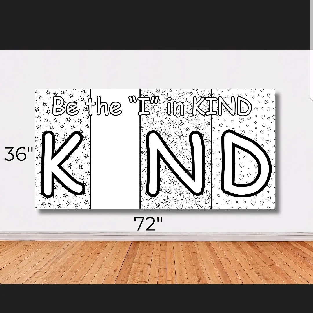 Be the "I" in KIND Large Coloring Poster. 3'x6'
