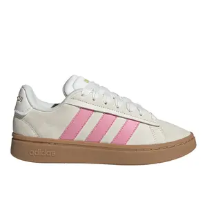 adidas Womens Grand Court Alpha 00S Lace Up Sneakers Shoes Casual - Off White, Pink