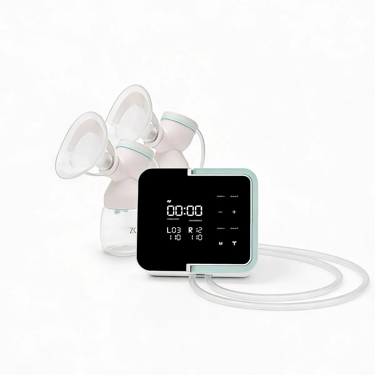 Zomee Mother's Nature H1 Hospital Grade Breast Pump, Double Electric Dual Motor, Independent Control Suction & Speed, 3 Modes, 12 Levels, Biomimicking Technology, 300mmHg, 2 Flange Sizes, 6oz Bottles
