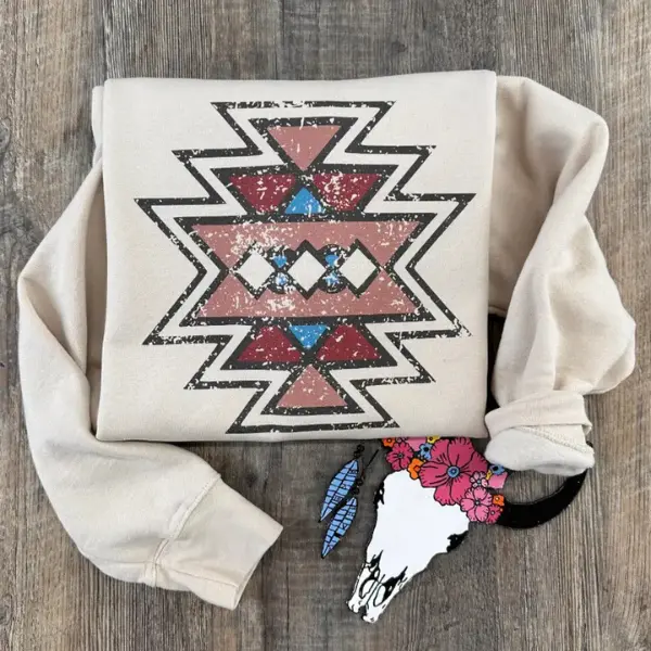 The Mauve Aztec Sweatshirt, Aztec crewneck tshirt, western clothing stuff, western outfits women tops, country western girl clothes hoodies winter outfits for women
