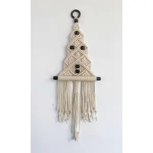 Macrame Holiday Tree - Dancer - Dark Wood