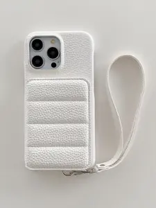 PU Leather Lanyard Wallet Phone Case for Apple iPhone 16 15 14 Plus 13 12 11 Pro Max - Minimalist Design, Anti-Drop Protection, Fashionable Accessories - Smartphone