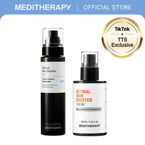 Retinal Renewal Duo | Retinal Serum & Cream Set for Skin Texture, Pores & Skin Firmness| Moisture Gentle Radiant Smooth | MEDITHERAPY Official