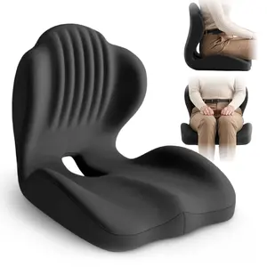 Ergonomic Memory Foam Seat Cushion for Back Pain Relief, 40×44×37 cm, Milk Silk Fabric with Removable Cover, Ideal for Office, Car, and Home Chairs, The Most Thoughtful Gift for Parents and Friends