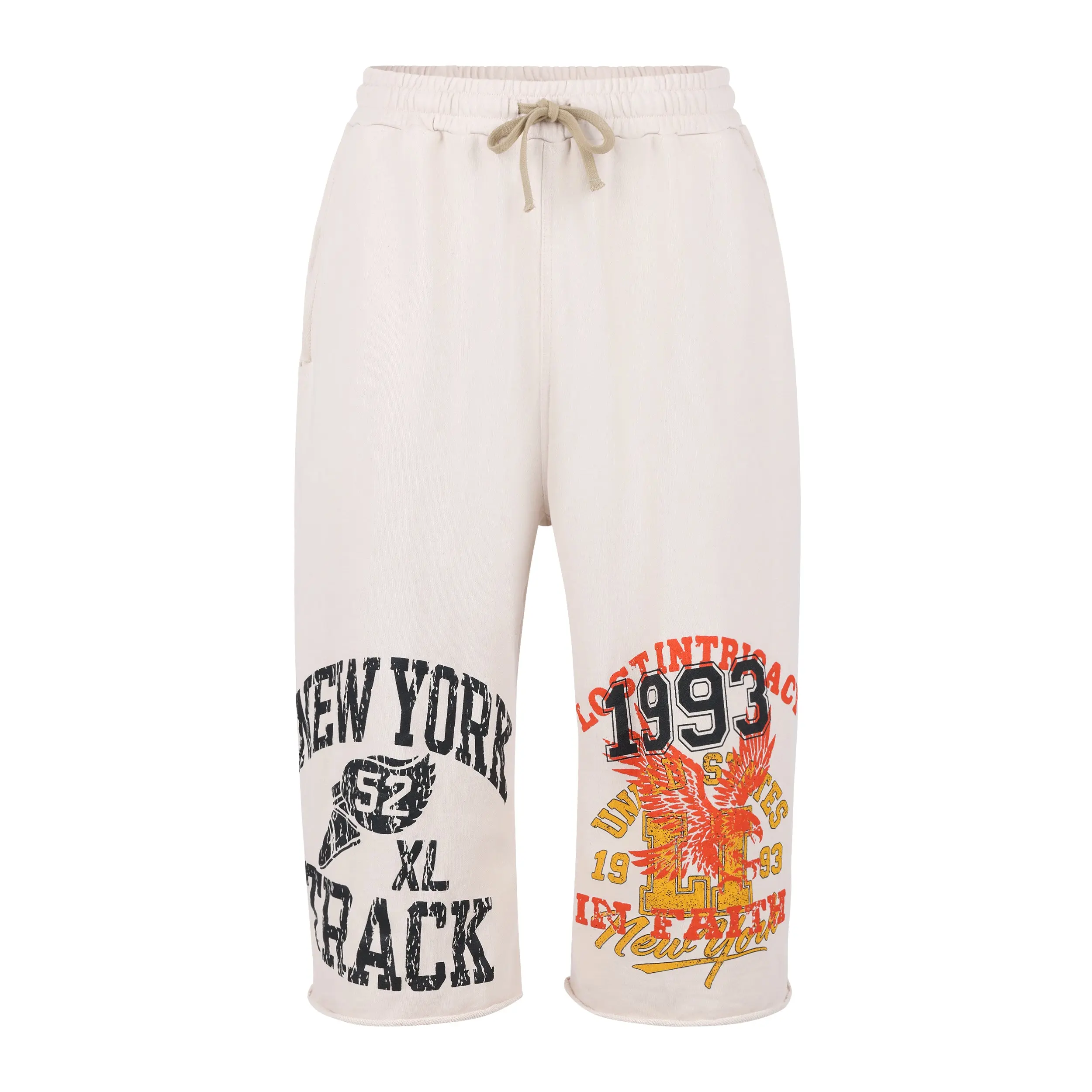 Cream Long Shorts
