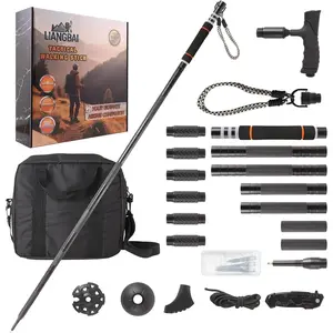 Tactical Walking Stick, Survival Hiking Stick Walking Staff, Lightweight Tactical Cane Gear, Aluminum Trekking Pole for Outdoor Adventures, Gifts for Outdoorsy Men