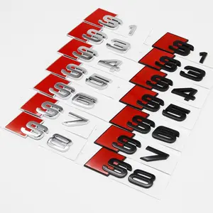Audi S S1 S3 S4 S5 S6 S7 S8 Car Sticker, Car Decals, 3D Lettering Design, Durable Abs Material, Stylish Rear Trunk Decoration, Perfect Fit for Your Ride
