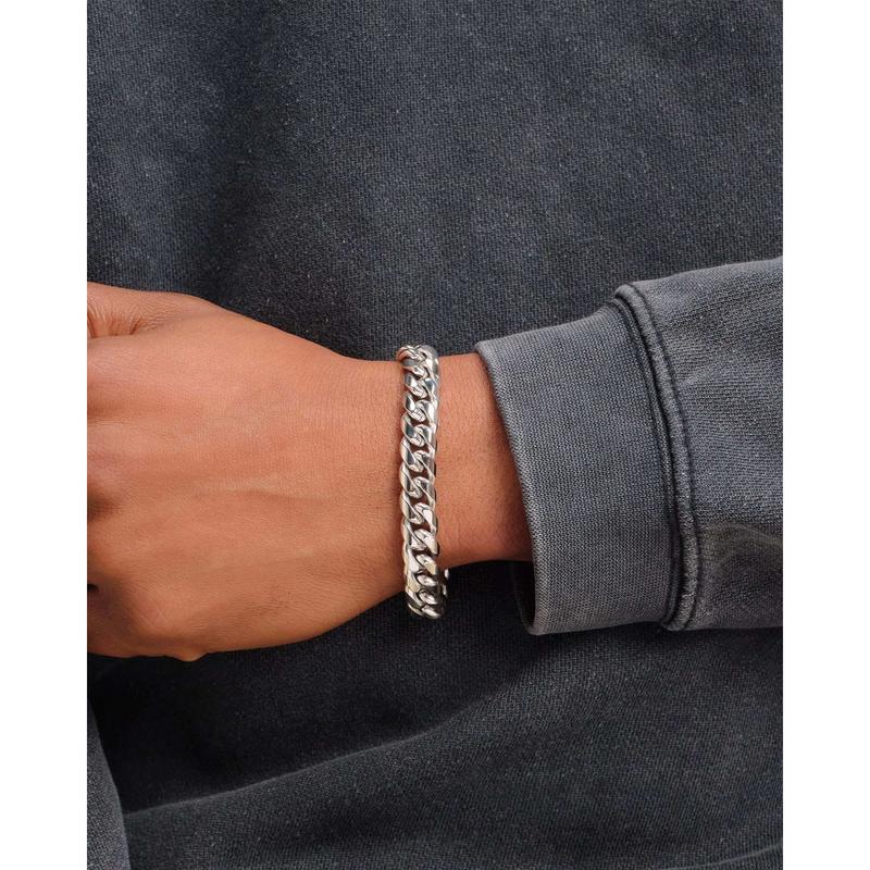 JAXXON Cuban Set 10mm - Silver - Waterproof - Box Clasp