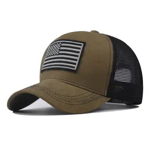 Tactical Baseball Cap Men Women Cotton USA Flag Unisex Outdoor Running Hat