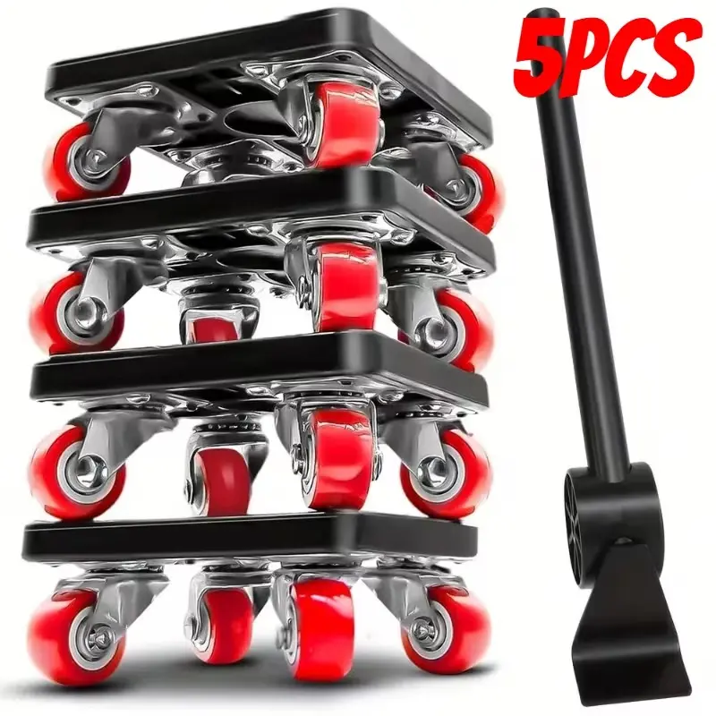 5-Piece Furniture Moving Tool Set, Heavy-Duty Furniture Lifter and Roller Sliders, Portable Mover with Wheels for Sofas, Beds, Cabinets, Refrigerators and Other Large Items, Floor-Friendly Design