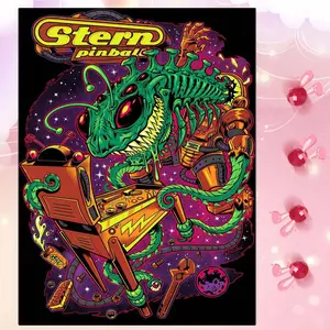 5D DIY Full Drill Round Diamond Painting - Diamond Art Kit Alien Monster Mosaic, Canvas - DIY Wall Decor for Home, Suitable for Halloween, Christmas, Birthdays, and Anniversaries.