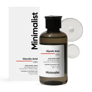 Glycolic Acid 8% Toner for Glowing Skin | Minimalist Multi-Functional Exfoliating Toner with Bamboo Water for Body, Face, Underarms & Scalp | for Women & Men | 5 Fl Oz / 150 ml