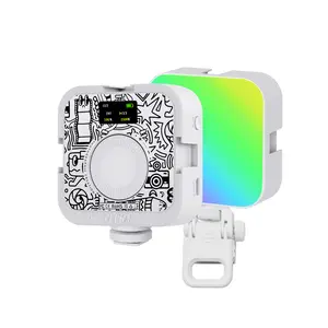Leekai RGB Video Light P6, Magnetic Portable Photography Lighting with Clip for Phone/Laptop, CRI 95+ 2500K-9000K, 2000mAh Rechargeable LED Camera Light for YouTube TikTok Zoom Meetings