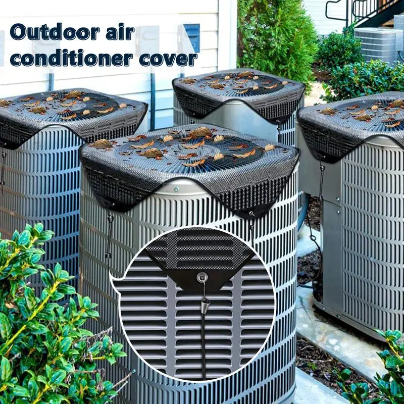 High Quality Waterproof Mesh Outdoor Air Conditioner Cover - Top-Ventilated, Dustproof, Debris-Resistant, Durable, Easy Installation (For External AC Units)