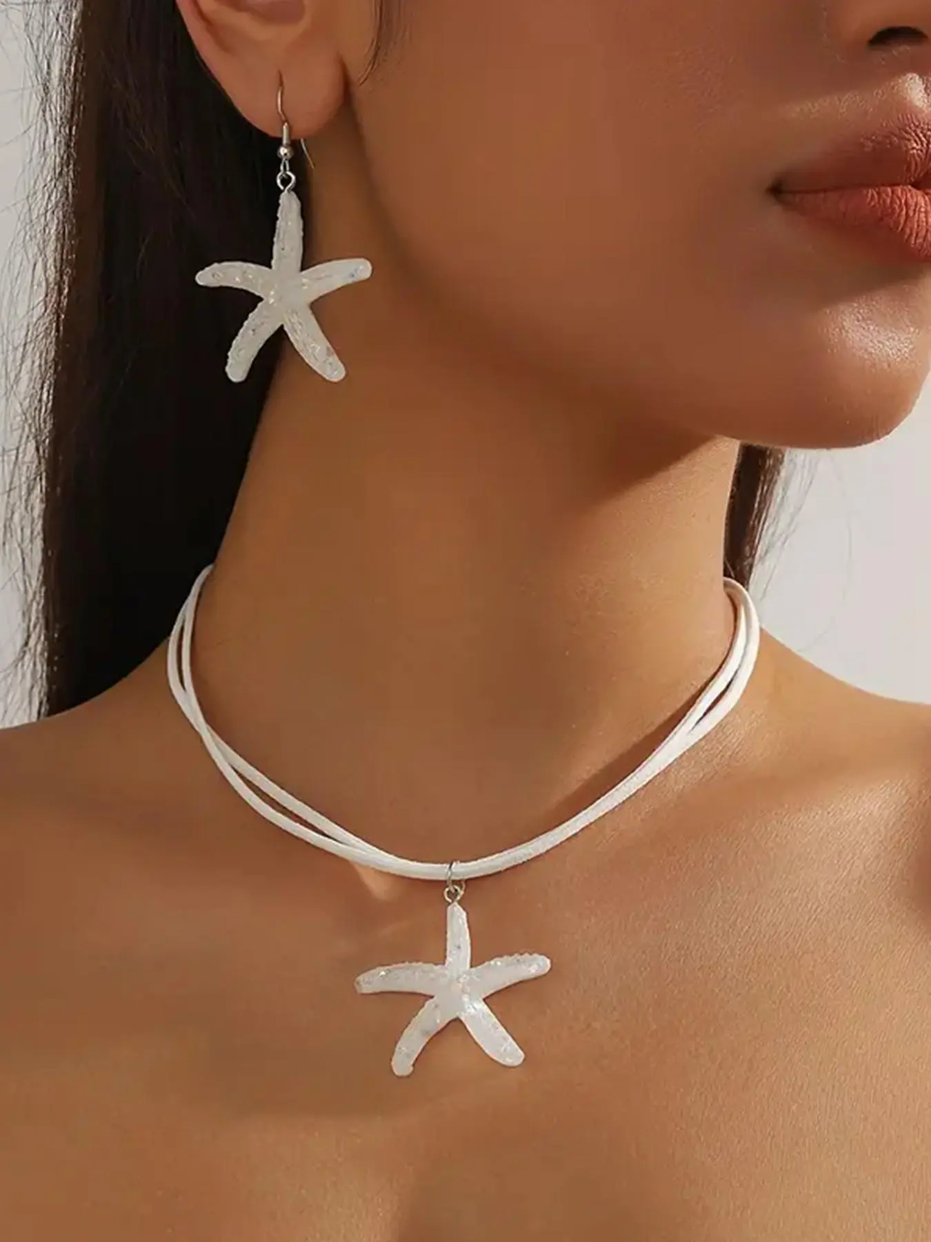 Boho Style Starfish Design Jewelry Set, Fashionable Jewelry Set, Fashion Necklace & Dangle Earrings, Fashion Jewelry for Party, Daily Decor, Trendy All-match & Exquisite Jewelry for Birthday Gift, Jewellery, Accessories Set