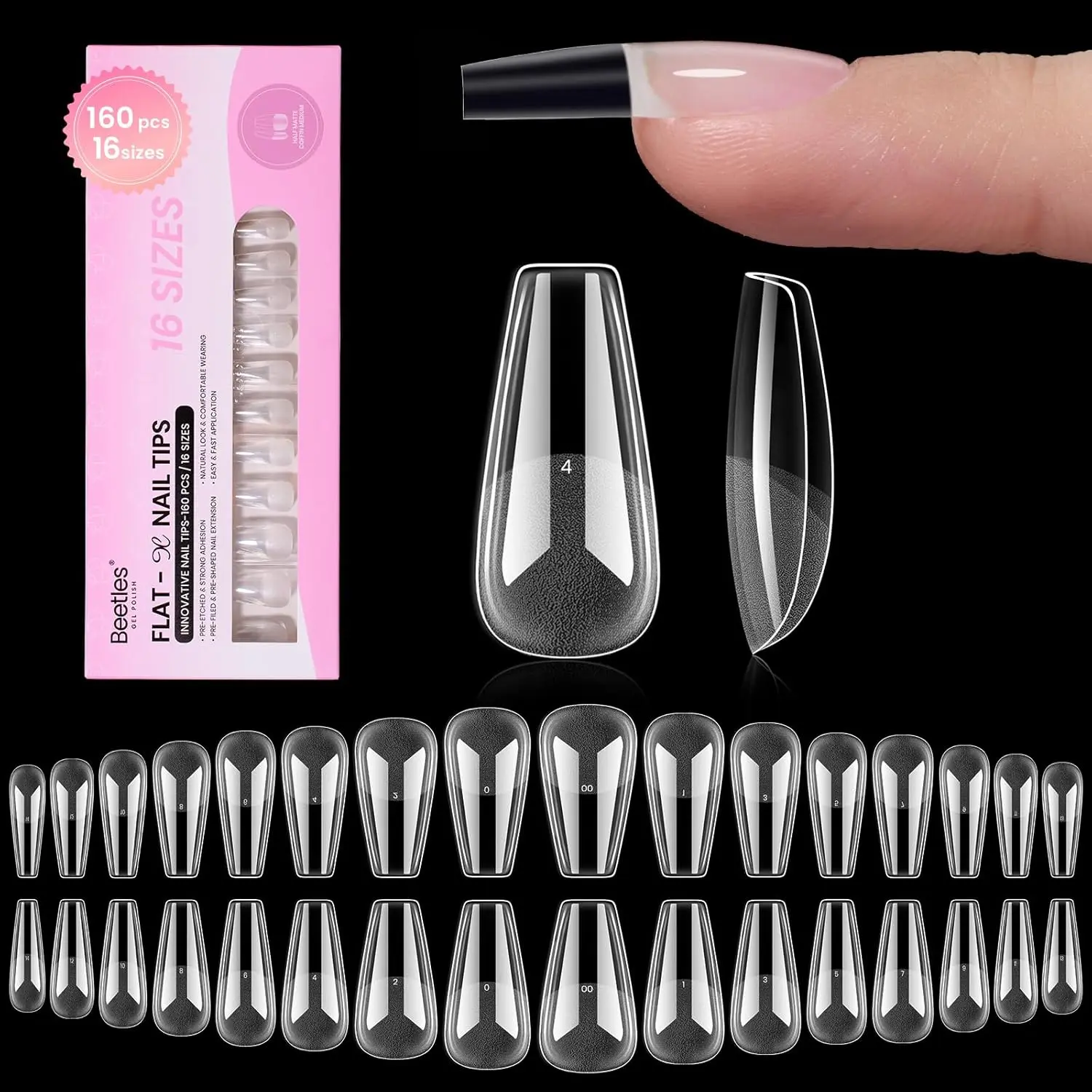 160pcs-Medium Coffin (Flat-X )