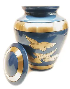 Flying Doves Cremation Urn - Exquisite Funeral Urn with 100% Brass Finish