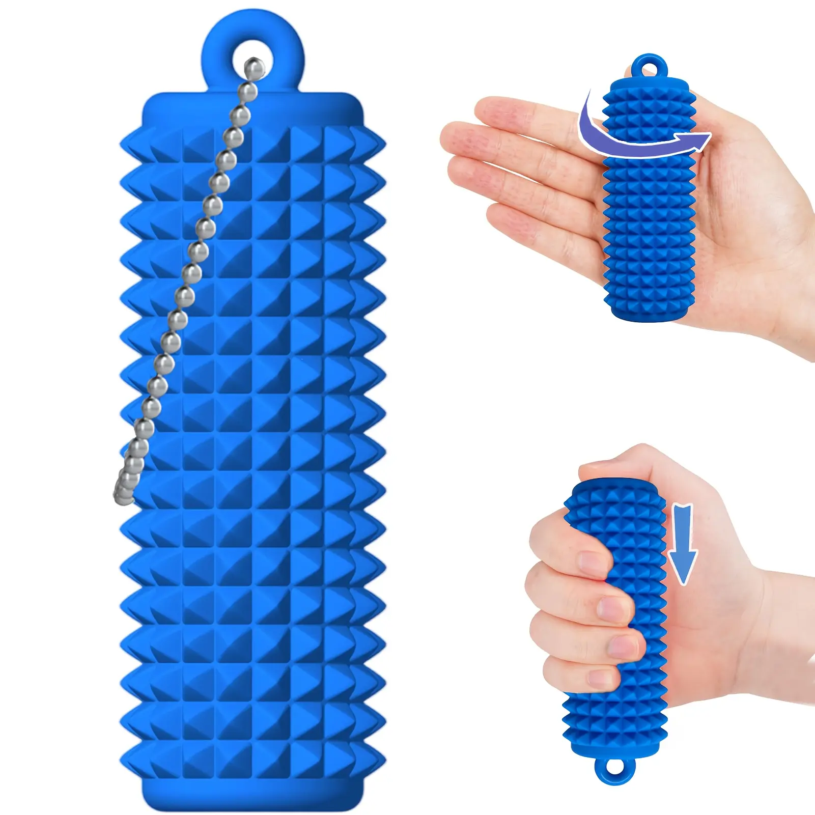 Sensory Fidget Keychain Stress Relief Tool, Stress Relief Gadgets, Anxiety Pressure Reducer, Autism Adhd Sensory Stimulation, Portable Silicone Multi-Use Gadget, Anxiety Relief Products, Unique Gift