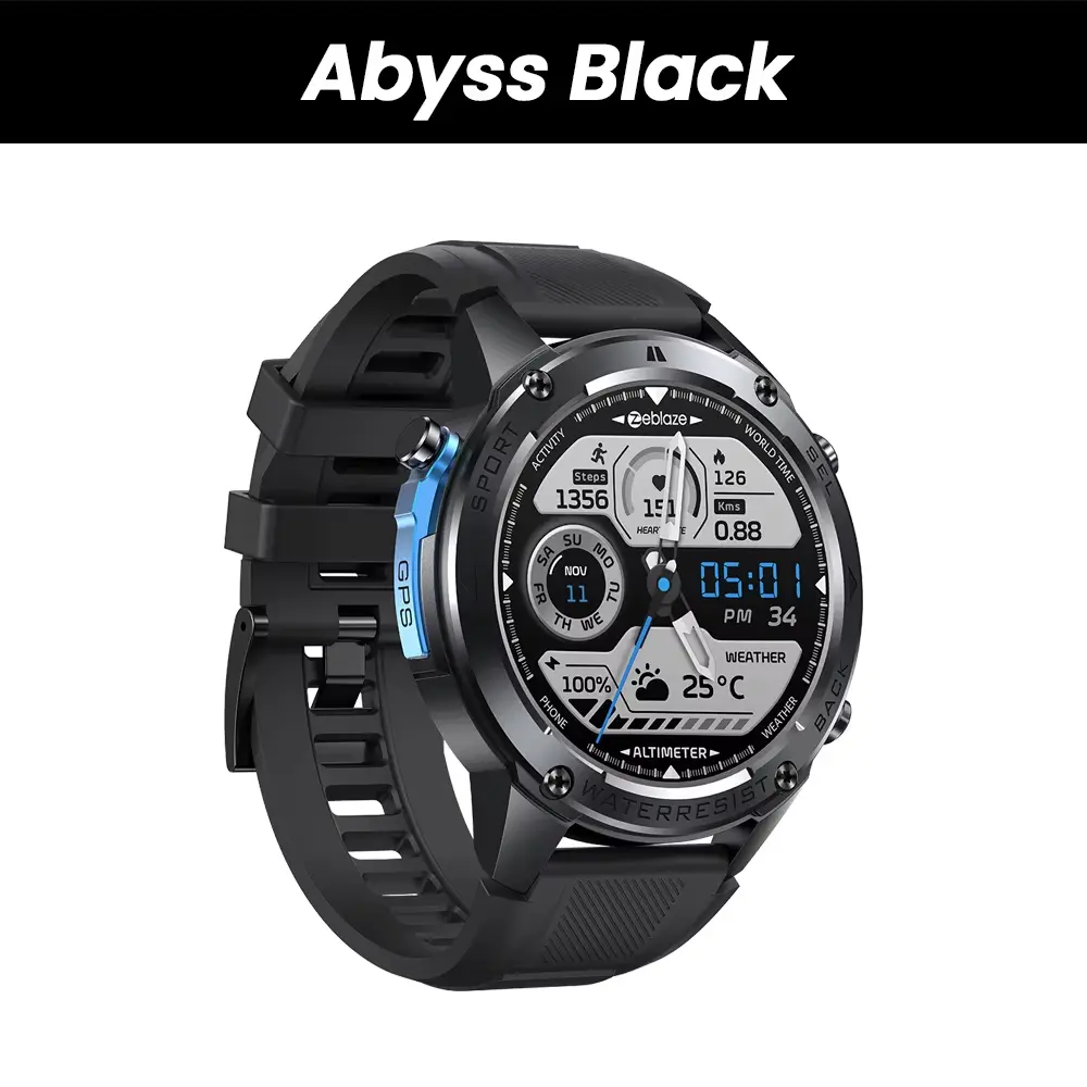 New Zeblaze Stratos 2 Ultra GPS Smart Watch Built-In Compass Barometric Altimeter Dual-Band GNSS Voice Calling Smartwatch 10 ATM Zeblaze