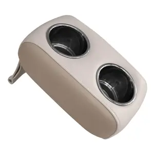 WISE 2-Tone Marine-Use Plastic Double Cup Holder with Drop Flap, Platinum & Mocha Java Dual Holders, Steel Cups Sports Collectibles Accessory