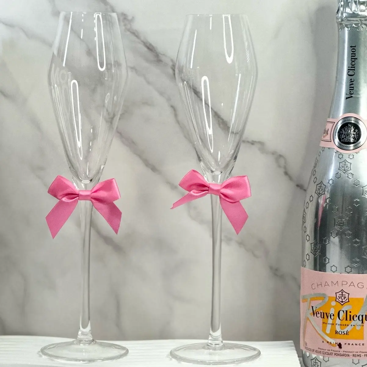 The Tulip 2 Piece Champagne Glass Set for Drinking and Entertaining - Drinkware Shaped