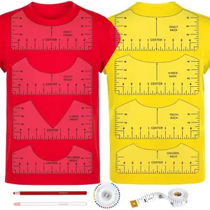 12 count Tshirt Ruler Guide for Vinyl Alignment, T Shirt Measurement Accessories Tools for Cricut Heat Press & Cameo & HTV Transfer Vinyl, Stocking Stuffers Gifts for Women,Christmas Gifts for Mom